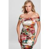 Guess Polyester Kjoler Guess Camila Off-the-shoulder Peony Animal Multi