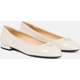 40 ½ - Lak Lave sko Prada Ballerinas aus Lackleder Weiß