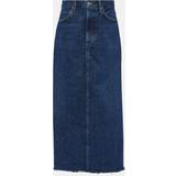 Bomuld - Guld Nederdele Agolde Hilla Long Line Skirt in Blue. 23, 24, 26, 27, 28, 29, 30, 31, 32, 33, 34