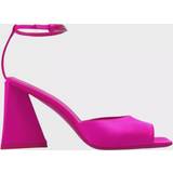 37 - Satin Højhælede sko The Attico Piper fluo high sandals 85mm pink