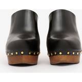 38 ½ - Læder Træsko Isabel Marant Wedge Shoes Woman colour Black Black