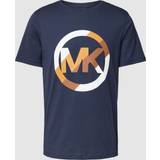 Michael Kors XS Overdele Michael Kors Michael Kors MK Striped Logo Cotton T-Shirt Midnight