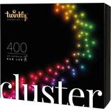 Acryl - Fjernbetjenede Lamper Twinkly Cluster Black/RGB Lyskæde 400 Pærer