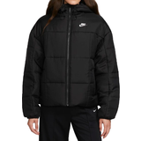 26 - Polyester Overtøj Nike Sportswear Classic Puffer Therma-FIT Loose Hooded Jacket Women's - Black/White