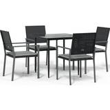 Polyrattan havemøbelsæt 4 stole vidaXL 3187002 Havemøbelsæt, 1 borde inkl. 4 stole