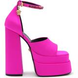 Pink - Satin Højhælede sko Versace Fuchsia Aevitas Medusa Sandal