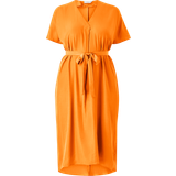 48 - Dame - Orange Kjoler Only Carmakoma Kjole carKalana One Sleeve Calf Dress Wvn Orange