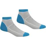 Regatta Blå Undertøj Regatta Womens/Ladies Samaris Trail Colour Block Ankle Socks Pack of 2 3 UK-5 UK Light Steel/Niagra Blue