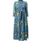 50 - Nylon Kjoler Vero Moda Curve Maxi kjole vmCliva Josie 7/8 Shirt Dress Wwn Blå