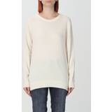 Barbour Hvid Overdele Barbour Pendle Crew knit Lady Sweater Cream/Fawn UK14/DK40