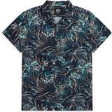 Animal M Tøj Animal Mens Will Tropical Leaves Organic Shirt Blue
