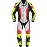 Motorcykelstativer Spidi Supersonic Pro One Piece Perforated Motorcycle Leather Suit, black-white-red-yellow, 52, black-white-red-yellow