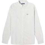 Fred Perry Herre Skjorter Fred Perry Stripe Oxford Long Sleeved Shirt Green