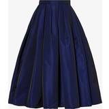 Alexander McQueen Dame Nederdele Alexander McQueen Pleated Faille Midi Skirt Womens Navy