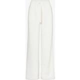 Gucci Bukser Gucci Interlocking G-embroidered Cotton-jersey Trousers Womens Ivory