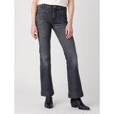 Wrangler Dame - Sort Jeans Wrangler Flare Jeans Washed Black x32
