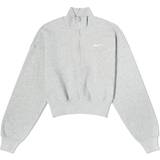 48 - Polyester - XXS Overdele Nike Sportswear Phoenix Fleece Oversized sweatshirt Damer Hættetrøjer & Sweatshirts Grå