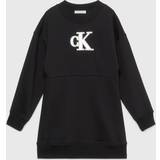 Calvin Klein Kjoler Børnetøj Calvin Klein Kids' Metallic Monogram Sweatshirt Dress, Ck Black