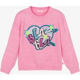 BillieBlush Børnetøj BillieBlush Girls Pink Knitted Sequin Heart Sweater year