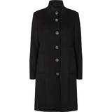Cashmere - Dame Overtøj Sand Copenhagen Cashmere Coat W New Parker, Ebony Black Pasform: Regular Fit