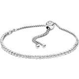 Tennis Armbånd Pandora Sparkling Sliding Tennis Bracelet - Silver/Transparent