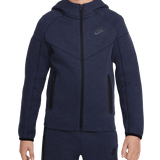 L Børnetøj Nike Boy's Sportswear Tech Fleece Full-Zip Hoodie - Obsidian Heather/Black/Black (FD3285-473)