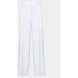 Michael Kors Dame Bukser Michael Kors MK Crepe Wide-Leg Trousers White