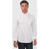 Ben Sherman Hvid Tøj Ben Sherman Men's Long Sleeve Oxford Shirt White 44/Regular
