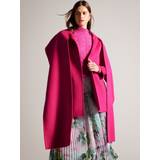Ted Baker Dame Frakker Ted Baker Womens Brt-pink Skylorr Scarf-detail Wool-blend Coat