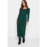 Grøn - Jersey Kjoler PixieGirl Petite Long Sleeve Midi Dress Dark Green