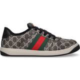 Gucci Sort Sneakers Gucci Screener GG leather-trimmed sneakers black