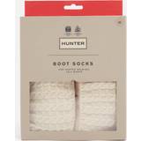 Hunter Lynlås Tøj Hunter Women's Cable Knit and Fleece Tall Boot Socks White