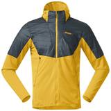 Bergans Herre - Udendørsjakker Bergans Men's Senja Midlayer Hood Jacket, Light Golden Yellow/Orion Blue