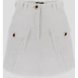 48 - Bomuld - XXL Nederdele Balmain Tweed miniskirt white