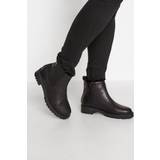 Kunstpels Chelsea boots Yours Wide & Extra Wide Fit Faux Fur Chelsea Boots Black 5EEE