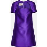 Valentino Silke Kjoler Valentino Duchesse satin minidress purple