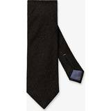 Eton Herre Slips Eton Mens Black Classic Graphic-pattern Silk-blend tie