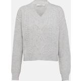 Max Mara Dame Overdele Max Mara wool-blend sweater white