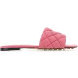 Bottega Veneta Pink Hjemmesko & Sandaler Bottega Veneta Pink Nappa Leather Padded Slippers