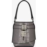 Givenchy Bucket Bags Givenchy Shark Lock Micro Bucket Bag in Metallized Laminated Leather
