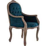 Hør - Turkis Møbler Dkd Home Decor Turquoise Linen Rubber wood
