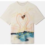 Stella McCartney Dame T-shirts & Toppe Stella McCartney Womens Natural Branded-print Relaxed-fit Cotton-jersey T-shirt