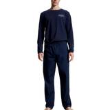 Tommy Hilfiger Blå - Herre Pyjamasser Tommy Hilfiger Long Sleeve Woven Pyjama Set Navy-2
