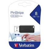 8 GB - V10 Hukommelseskort & USB Stik Verbatim Store-N-Go PinStripe 8GB