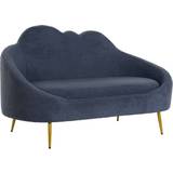 Guld Sofaer Dkd Home Decor Blue Golden Metal Clouds Scandi Sofa 2 Seater