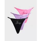 Juicy Couture Trusser Juicy Couture 3-Pack Mesh Logo Thongs, Multi