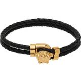 Herre Armbånd Versace Medusa Braided Bracelet - Gold/Black