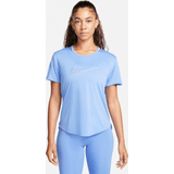 48 - Blå - Dame T-shirts & Toppe Nike Kortærmet Dri-FIT Swoosh-løbetop til kvinder blå EU 48-50