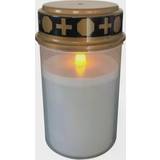 Hvid Lysestager, Lys & Dufte Veli Line Grave Light White LED-lys 12.5cm