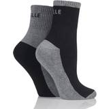 Elle Strømper Elle Pair Sports Cushioned Ankle Socks Black 4-8